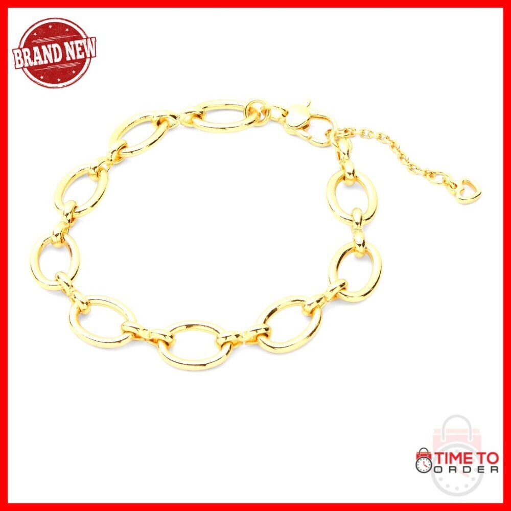 Cable Chain Bracelet Elegant Minimal Chic Brass Signature Lobster Claw Clasp